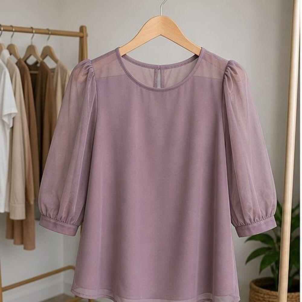 Mauve Wrap Blouse